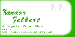 nandor felbert business card